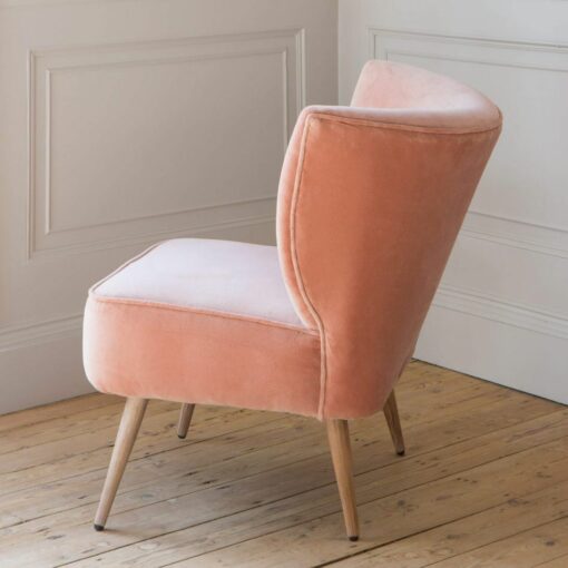 Alpana Rose Velvet Cocktail Chair